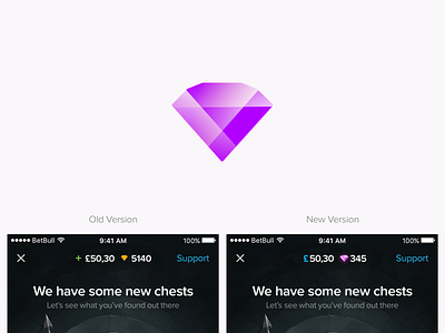 Improvement of diamond icon & header app diamond header icon mobile sketch ui vector