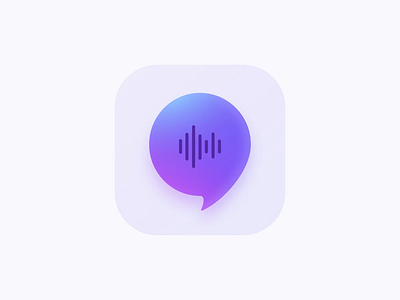 Voice App Icon animation app application application icon chat concept design fancy gif icon idea ios iphone logo mobile motion smooth talk voice