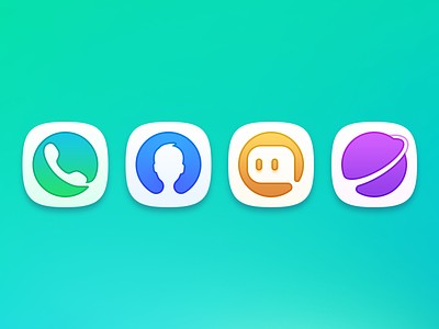 Dialog browser circle concept contact dial gradients icons message phone