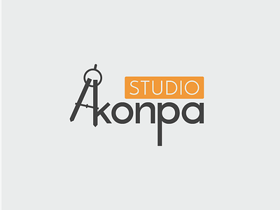 Studio Konpa Logo architect compass logo