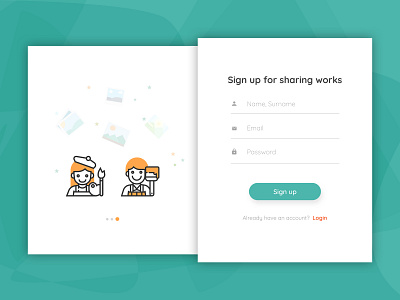 Daily UI #001 - Hint: Design a sign up page adobe illustrator dailui design flat illustration ui ux vector web