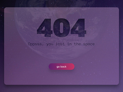 Daily UI #008 - Hint: Design a 404 page.