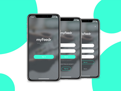 DailyUI - myFeedr Sign in