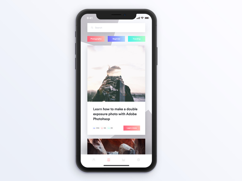Tutorial App gradients tutorial iphone design mobile application