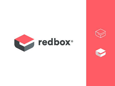 redbox logo design branding design logo minimalist red redbox