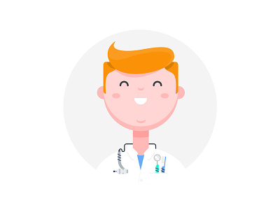Odontologist avatar character illustration medical persona profile