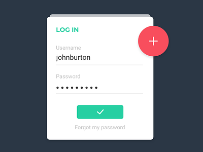 Login Card card design flat ui user interface