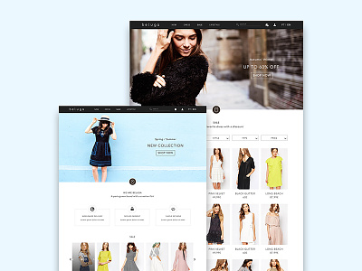 Beluga Store clothing design e commerce fashion shop store ui ux web