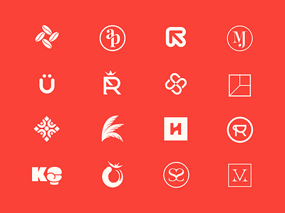 LOGOS & MARKS COLLECTION app branding brandmark design flat icon identity design logo logomarks minimal type vector