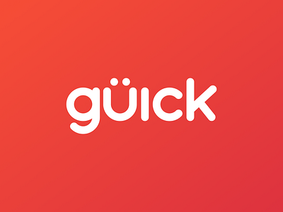 güick - Logo design app design app logo brand design branding colorful design flat food delivery app graphic design logo logotype minimal type ui vector visual identity