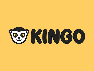 KINGO / Logo proposal animal animal logo branding brandmark colorful design flat illustration lemur logo logo design logo designer logomark logotype mark mascot minimal theme park vector