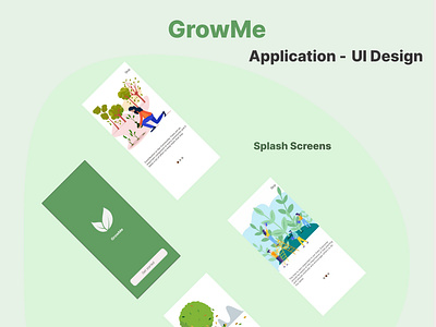 GrowMe-Mobile Application branding design figma mobilescreens prototype ui uidesigns userresearch ux wireframe