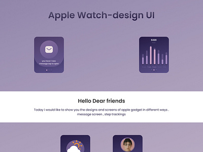 Apple watch- UI Design applewatchuidesign figma prototype responsive ui uidesigns uiux uxdesign wireframe
