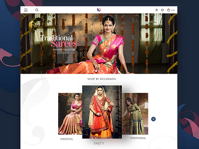 Ethnic wear Home ethnic fashion ui website