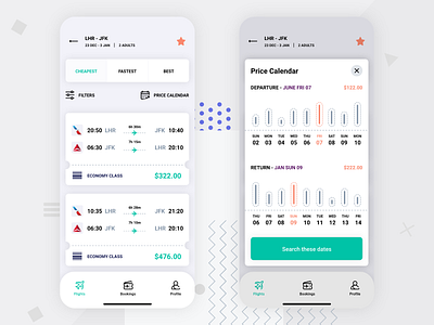 Flights App UI Kit app concept mobile app ui ui design ui ux ux ux design