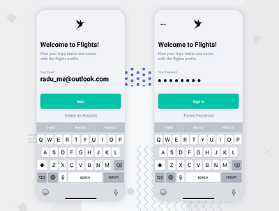 Flights App UI Kit app concept mobile app ui ui design ui ux ux ux design