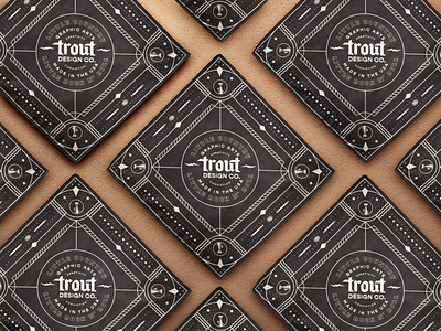 Trout Design Co. 11/12 bandana branding design design studio handkerchief identity logo logomark rock and roll seal trout type typography vector western