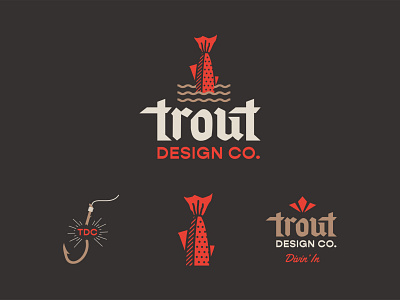 Trout Design Co. brand design branding branding system color design icon identity illustration logo logotype mark sketch trout type typography vector