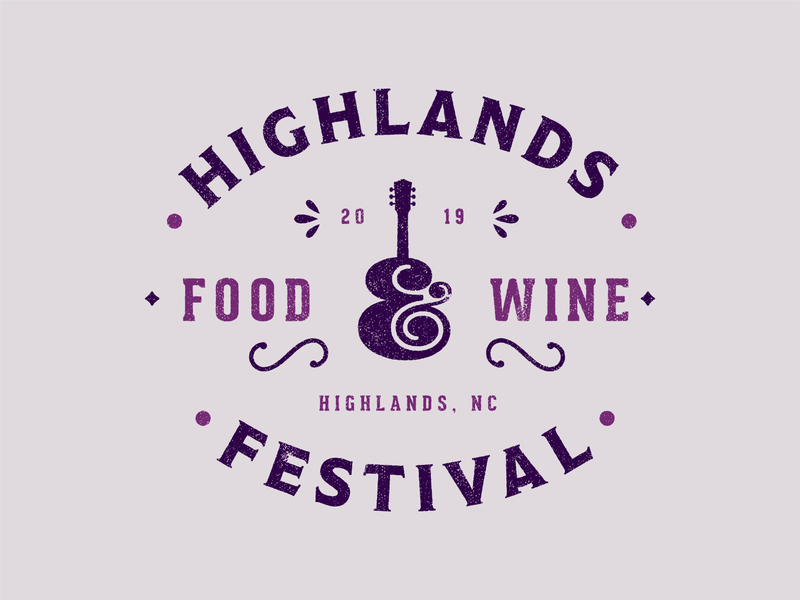 Highlands Food & Wine Festival 2019 badge branding branding system campaign color design festival folk food food and drink icon identity illustration logo merchandise seal type typography vector wine