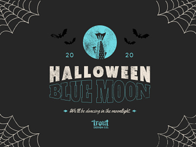 Trout Design Co. Halloween branding color design full moon halloween halloween design identity illustration spooky season type typography vector