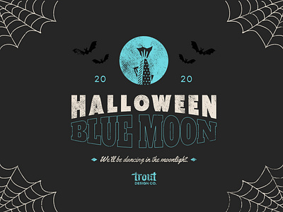 Trout Design Co. Halloween branding color design full moon halloween halloween design identity illustration spooky season type typography vector