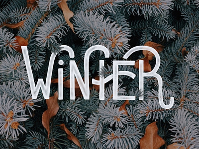 Winter custom custom lettering design lettering procreate procreateapp type typography winter winter solstice