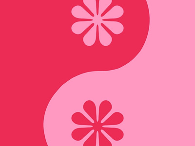 Balance adobe balance color design flowers fun graphic design icons illustration illustrator ipad pink playful vector yin yang