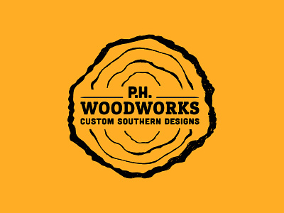 P.H. Woodworks branding graphic design logo logo design southern wood