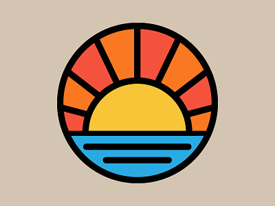 Sunrise band clip icon lines logo simple sun sunrise t shirt thick lines wip