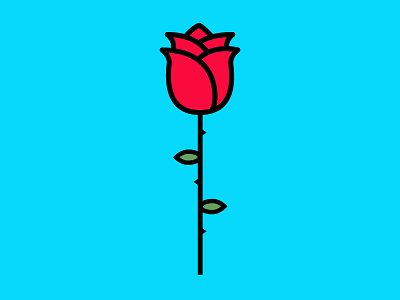 Rose bachelor guilty pleasure icon love minimal rose thorns tv show vector