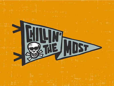 Chillin' The Most chill chillin flag kid rock music sketch skull summer texture vector