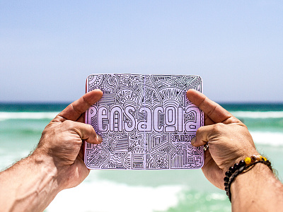 Pensacola, FL beach design drawing field notes hand lettering make waves pensacola photography sketch sketchbook type typography