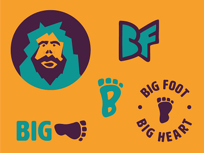 Bigfoot Branding branding color design icon identity illustration logo pattern sketch vector