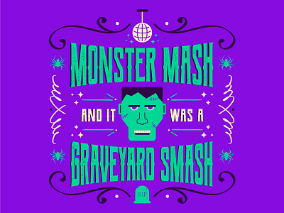 Halloween 2018: Monster Mash badge badgedesign color design frankenstein halloween icon illustration pattern sketch typography vector