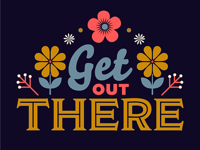 Get Out There coffee coffee mug color design flowers get out there icon illustration motivation mug vector