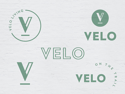 V For Velo biking branding color design houses identity logo realty trail typography vector velo