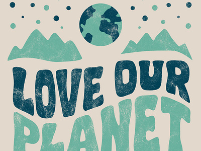 Earth Day 2019 color design earth earth day hand lettering icon illustration planet sketch texture type typography vector