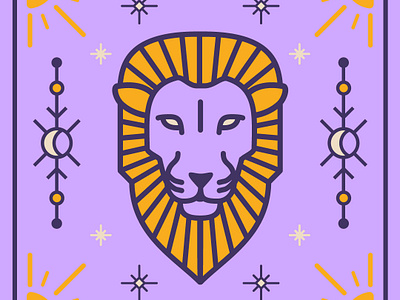 Leo Season astrology color design icon illustration leo lion logo sketch vector zodiac
