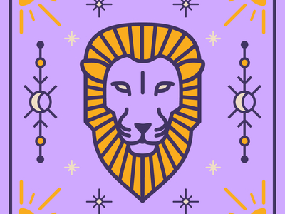 Leo Season astrology color design icon illustration leo lion logo sketch vector zodiac