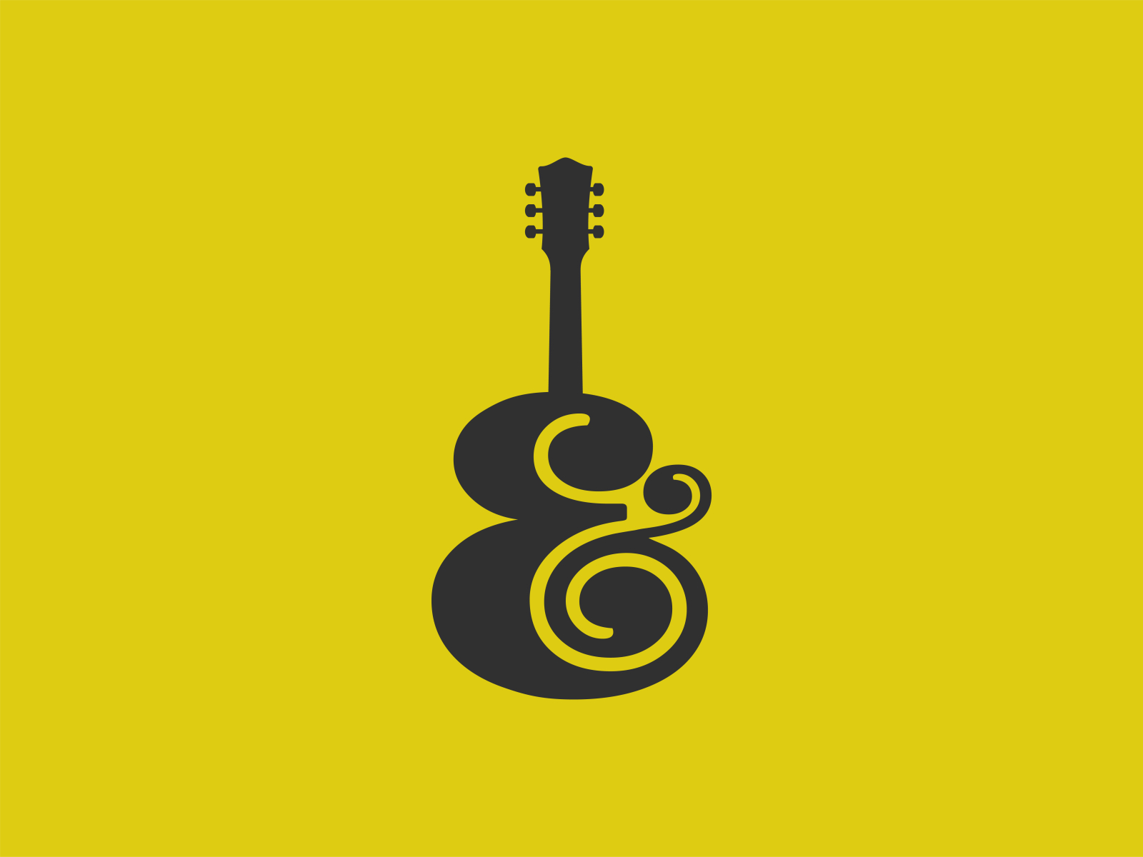 Ampersand Guitar ampersand design element festival guitar icon music sexy type typography vector