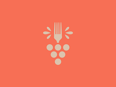 Food & Wine branding color design festival food icon identity logo logomark minimal vector wine wordmark