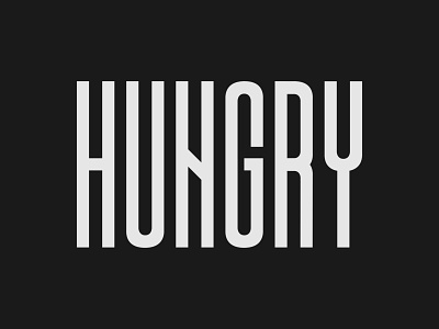 Hungry design hand drawn hungry lettering modern sketch tall type typedesign typography vector