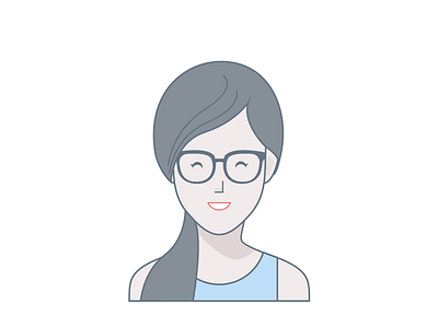 Dropbox Avatar avatar design dorpbox flat happy illustration love person portrait sketch vector