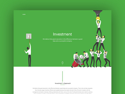 Capital Investment Page green interface project ui ux web design