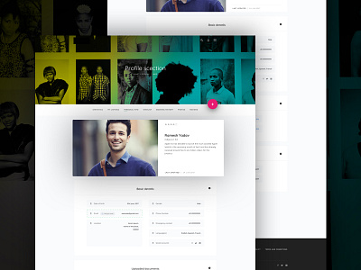 Profile Page design portal profile project ui ux web design