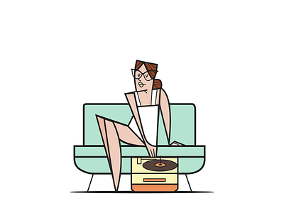 Illustraion #1 dribble female figure fun illustration model music saturday sketch sofa upload