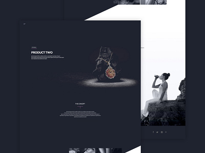 A jewellery website black dark design jewllery minimal project sketch ui design web design