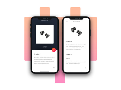 Headphone app app design interface minimal music app project sketch tracking ui ux