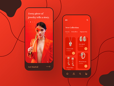 Jewerly - Mobile App app jewelry mobile poppy ui