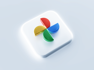 Google Photo 3D Icon